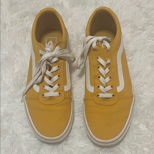 Vans Yellow and White Women's Sneakers